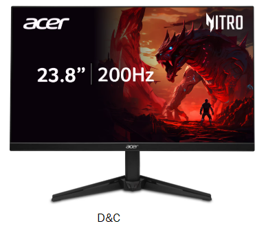 Acer Nitro QG1 Gaming Monitor 23.8 (1920 x 1080) inch Widescreen IPS Full HD with AMD FreeSync Technology, 200Hz, QG241Y X1biip