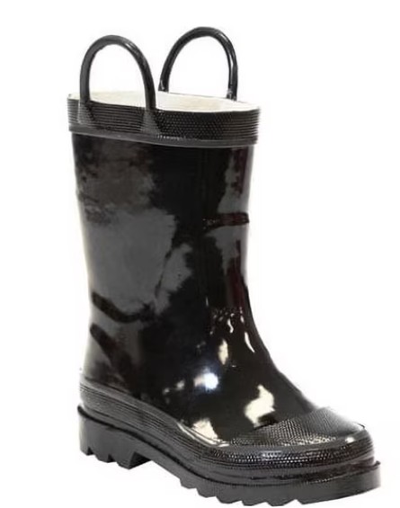 Western Chief Unisex Kids Waterproof Rain Boot, Black, 3