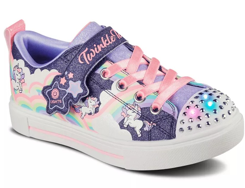 Little Girls Twinkle Toes: Twinkle Sparks – Unicorn Stay-Put Light-Up Casual Sneakers from Finish Line