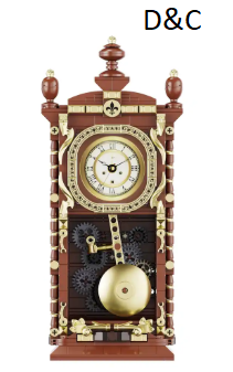 Contixo – BK12 Retro Pendulum Clock 751-Piece Building Set with Quartz Clock Component, Ages 8+ – Brown