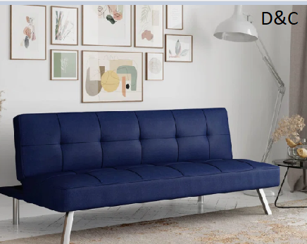 Serta Jameson 66.1″ Tufted Convertible Sofa, Woven Polyester Fabric