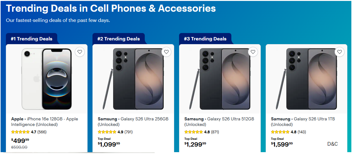 Trending Deals in Cell Phones & Accessories