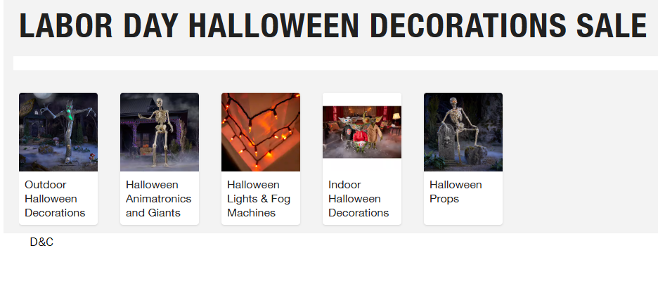 LABOR DAY HALLOWEEN DECORATIONS SALE