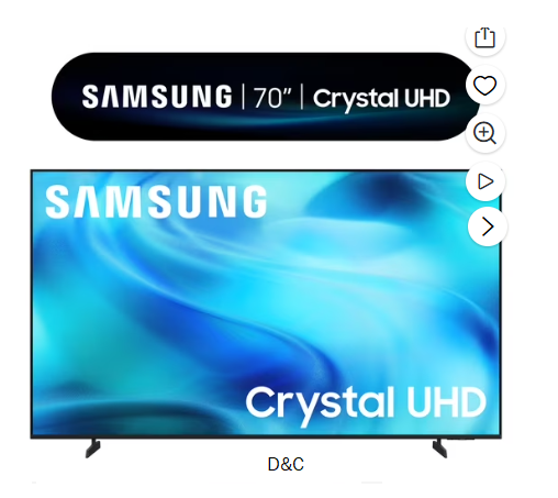 Samsung 70” Class U8000H Series Crystal UHD 4K UHD Samsung Vision AI Companion Smart Tizen TV 2026 – UN70U8000HFXZA