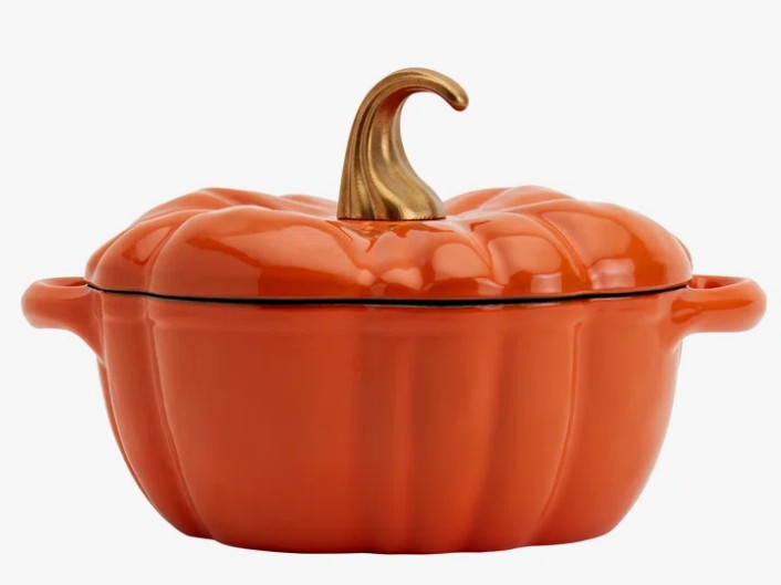 Smith and Clark Cast Iron Pumpkin Figural Dutch Oven