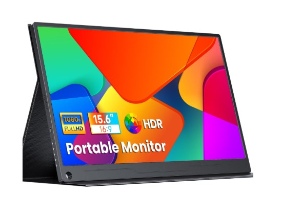 Portable Monitor Zero Frame, 15.6″ Ultra Slim 1080P FHD 100% sRGB Display IPS Monitor, Plug&Play Second External Monitor for Laptop PC Phone Mac Xbox PS5