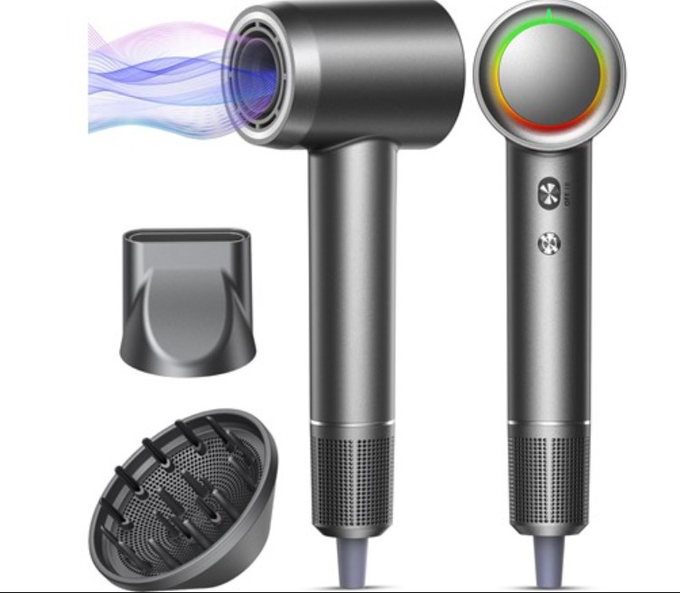 Hair Dryer, 160000 RPM Professional High-Speed Blow Dryer 500 Millions Negative Ionic Care Hair Dryer for Fast Drying, Low Noise Thermo-Control Hairdryer, Travel with Diffuser, Purple