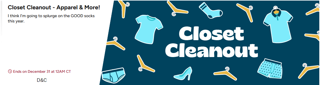 Closet Cleanout – Apparel & More!