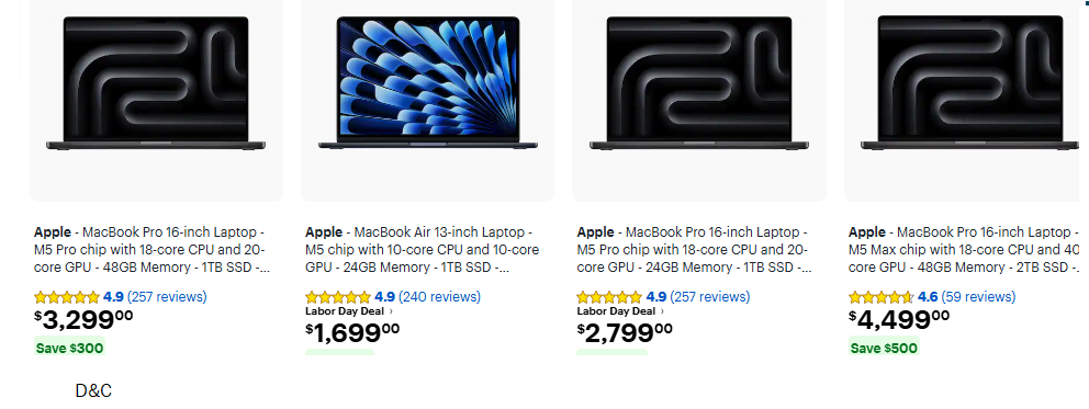 Save Upto $500 on slect MacBooks