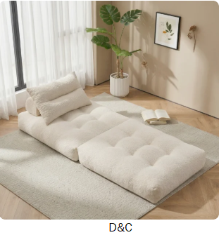 Boneless Folding Sofa Bed, Convertible Chair Bed For Adults Home Lounge And Gaming, Comfortable Stylish Design For Apartment Bedroom Living Room