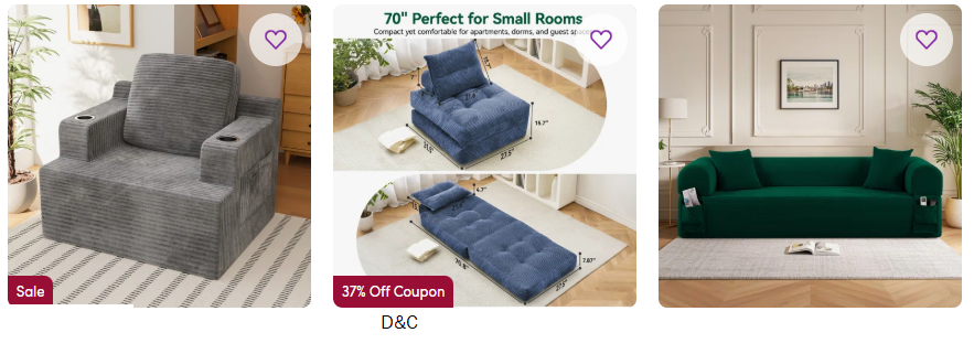 Boneless Sofas Under $250