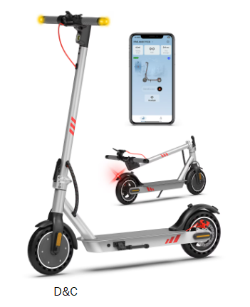 5TH WHEEL W09S 350W Electric Scooter with Turn Signal, 8.5” Solid Tires, 18mph & 20Miles Range, Folding Commuting E-Scooter for Adults with APP Control, UL 2272