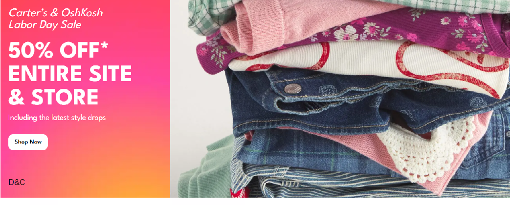 Carter’s Labor Day Sale 50% Off or More Deals