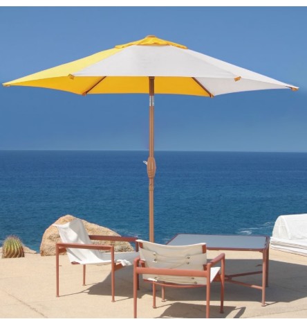 Ainfox 7.5ft Beach Round Market Patio Umbrellas, UV Resistant
