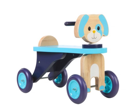 Dynacraft Wooden Puppy Push Ride-on Toy for Toddlers, Ages 18 Months to 3 Years, 1 Count