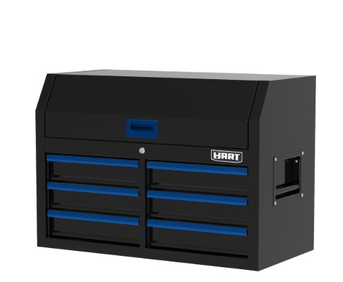 HART 36-Inch 6-Drawer Heavy-Duty Steel Tool Chest, Locking Storage, Garage Organizer