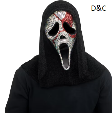 Ghost Face Bloody Bling Mask, Halloween Costume Accessory for Adults, by Fun World