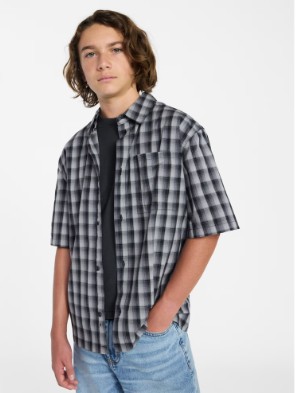 Weekend Academy Boys Button Down Shirt with Short Sleeves, Sizes 4-18