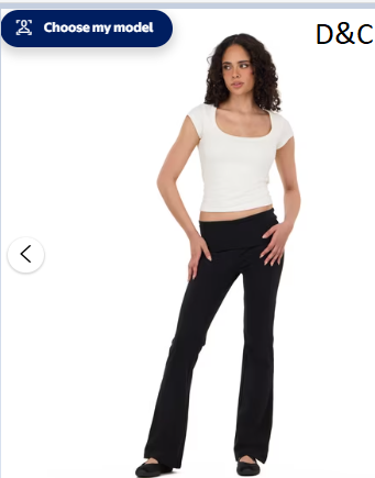 Forever 21 Women’s Jersey Fold Over Waist Pants with Graphic Detail, Flare Leg Lounge Pants