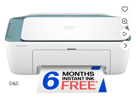 HP DeskJet 2942 Wireless All-in-One Color Inkjet Printer, 6 Months Free Instant Ink, Bristol Blue