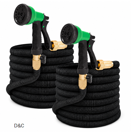 2-Pack 25ft Expandable Hose w/ Nozzle