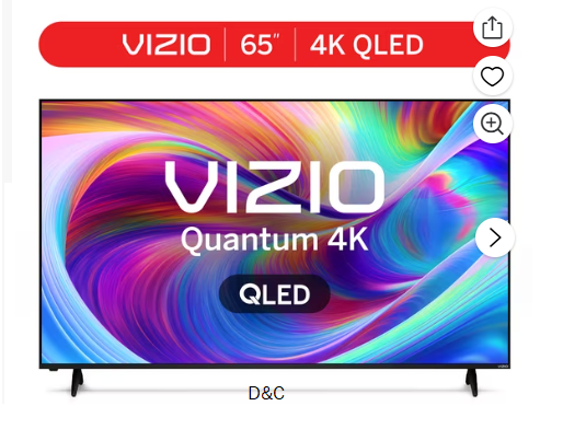 VIZIO 65″ Class Quantum 4K QLED HDR Smart TV (VQD65R-10)