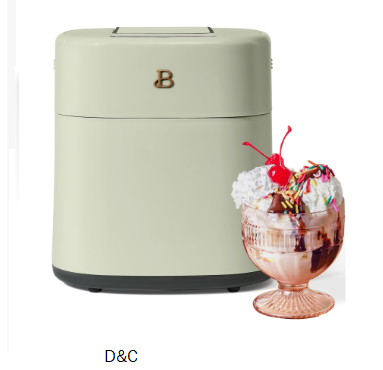 Beautiful 1.5 Qt Ice Cream Maker with Touch Activated Display, Sage Green by Drew Barrymore