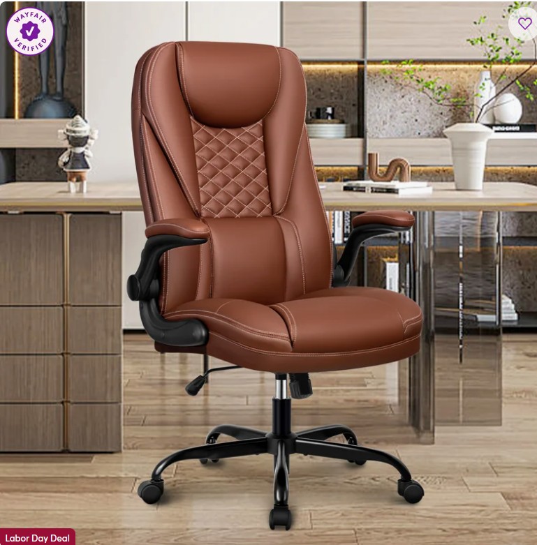 Loriece Ergonomic Executive Chair with Flip-up Armrests