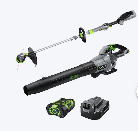 EGO POWER+ 56-volt Cordless Battery String Trimmer and Leaf Blower and Combo Kit 2.5 Ah (Battery Included) (Charger Included