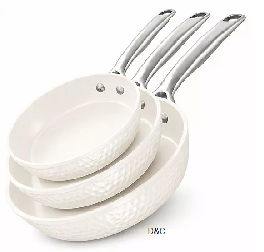 Gotham Steel Natural Hammered Collection Pro 3-pc. Nonstick Frying Pan Set