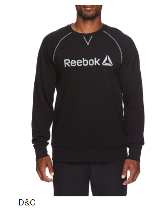 Reebok Men’s Crewneck Sweatshirt with Long Sleeves, Sizes XS-3XL