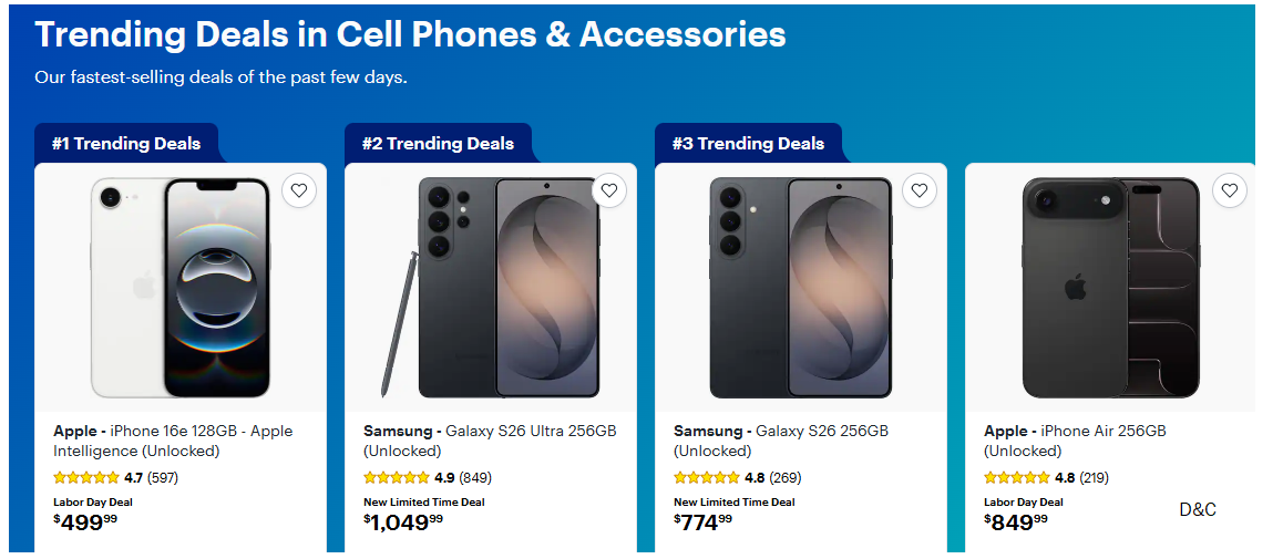Trending Deals in Cell Phones
