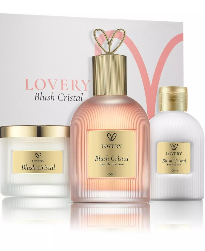 4 Piece Limited Edition Blush Cristal Eau de Parfum Beauty Body Care Fragrance Gift Set