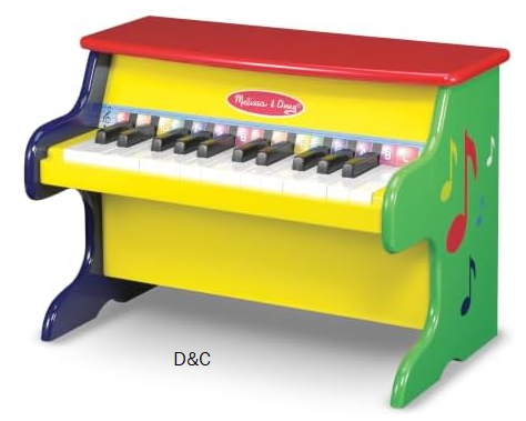 Melissa & Doug Learn-to-Play Piano with 25 Keys and Color-Coded Songbook Toy Piano Kids, Toddler Toys for Ages 3+