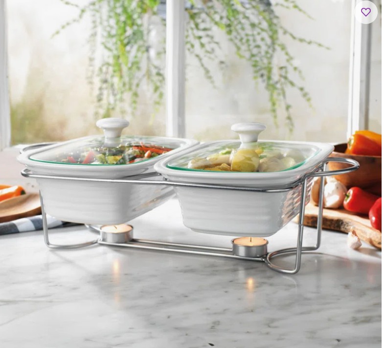 Natura Rectangle Double Baker with Lid