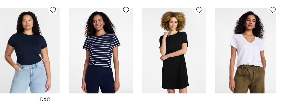 time and tru womens cotton tee’sAs low as $2
