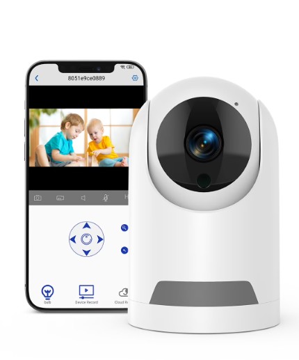 Baby Monitor, 360° Wireless 5G Nanny Cam with Safety Alerts, 4MP HD WiFi Camera for Human & Pet Detection, Home Security Camera with Two-Way Audio, Motion Tracking, IR Night Vision