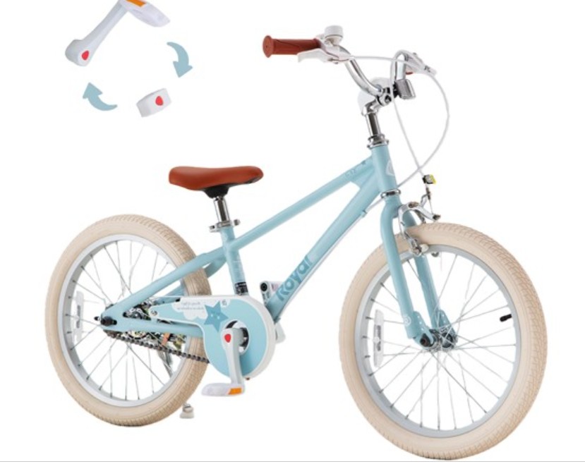 RoyalBaby EZ Kids Bike 18″ Convertible Balance to Pedal Bike