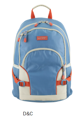Eastsport Unisex 18.5″ Dynamic Athleisure Backpack, Blue Shadow Ripstop