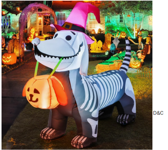 Halloween Inflatables 7.2 FT Blow Up Octopus Outdoor Halloween Decorations With Built-in LEDs