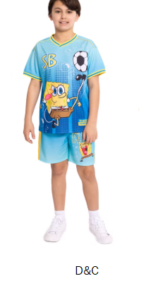 SpongeBob SquarePants Boys Graphic Soccer Jersey and Shorts Set, 2-Piece, Sizes 4-16