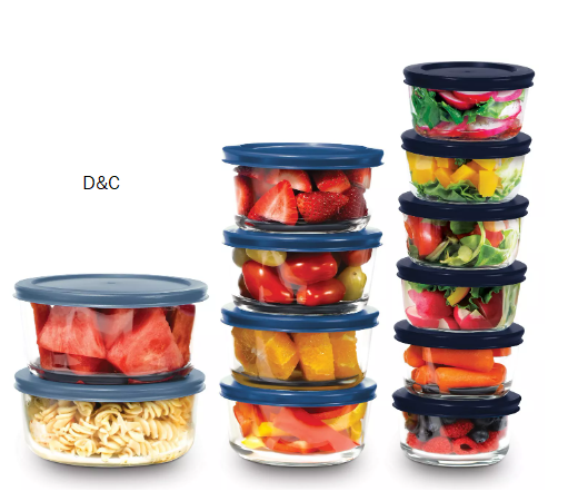 Glass 24-Piece Food Storage Set