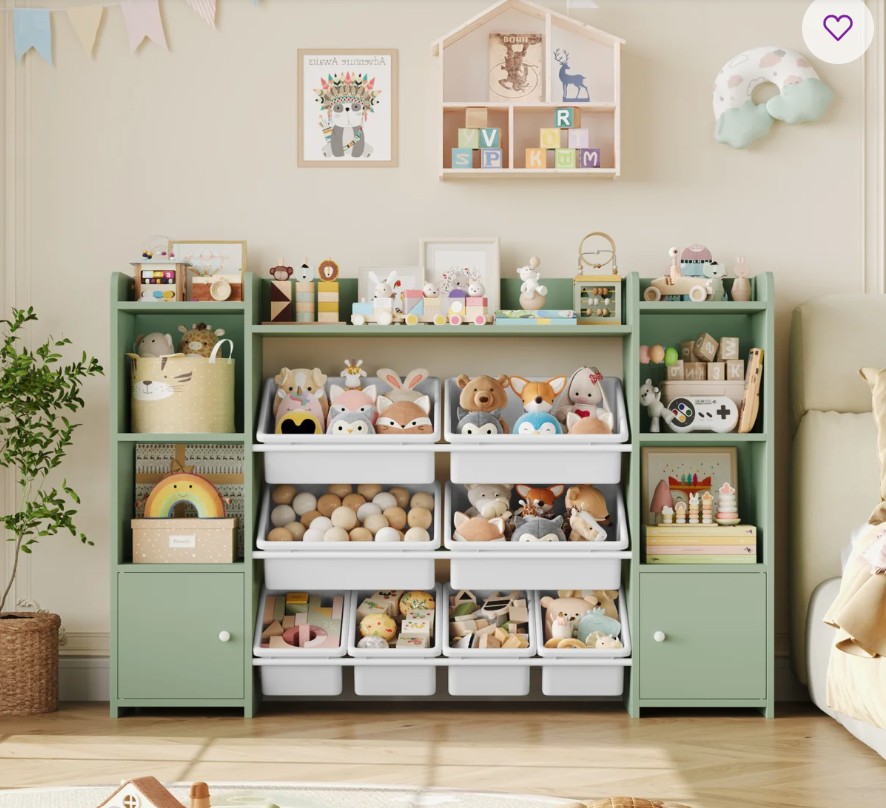 Lafon Manufactured Wood Toy Organizer with Bins