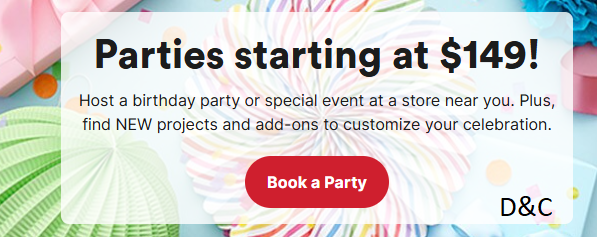 Host a birthday party or special event at a store near you