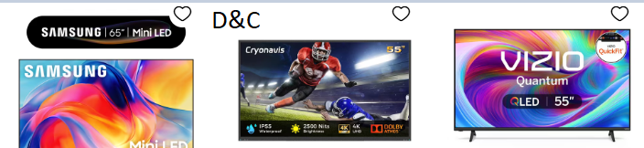 TV’s on sale