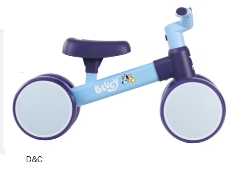 Bluey 4-Wheel Balance Bike for Toddlers, Ages 18 Months to 3 Years, 1 Count