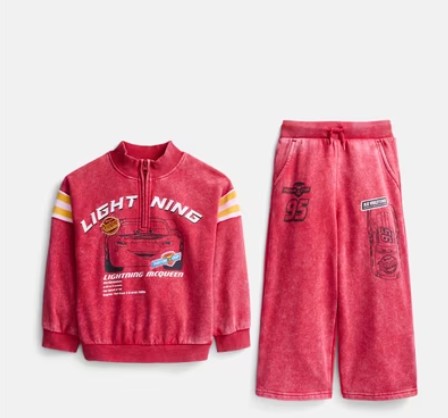 Pixar Cars Toddler Boys Quarter Zip Pullover and Pants Set, 2-Piece, Sizes 12M-5T