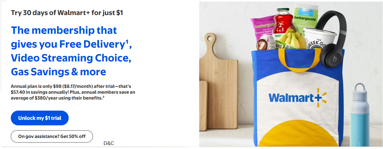 New Members can get 30 days of Walmart+ for just $1
