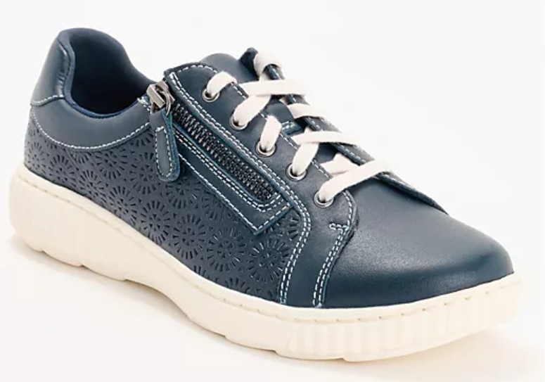 Clarks Collection Embossed Leather Sneaker – Caroline Rio