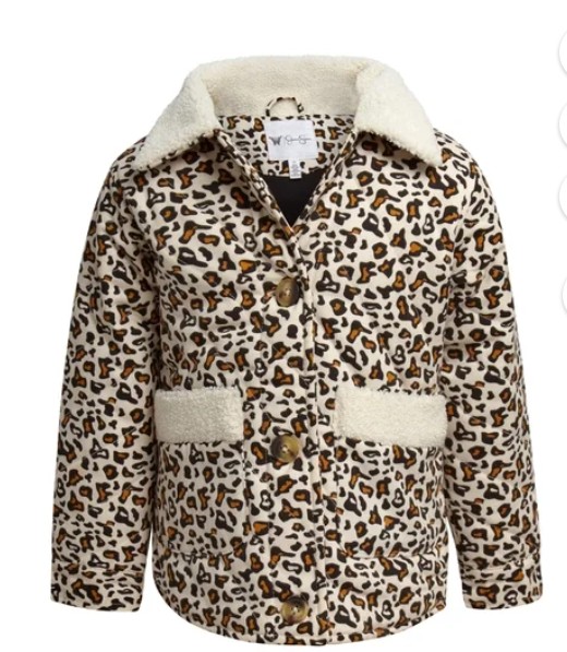 Jessica Simpson Infant and Toddler Girls’ Puffer Coat with Sherpa Collar, Sizes 12-24M